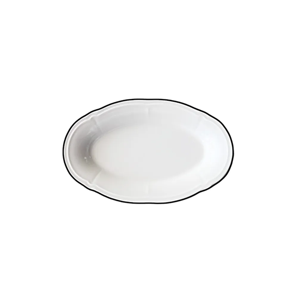 Black Line Fulya Oval Platter 21 cm
