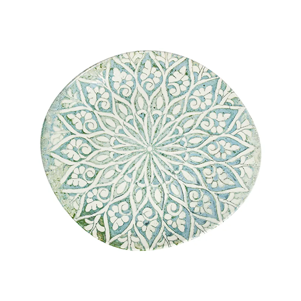 Granada Turquoise Pebble Flat Plate 27 cm