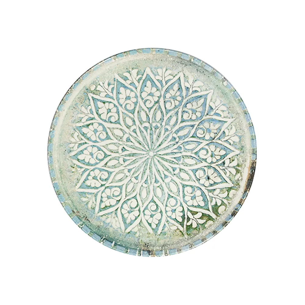 Granada Turquoise Tuval Flat Plate 25 cm