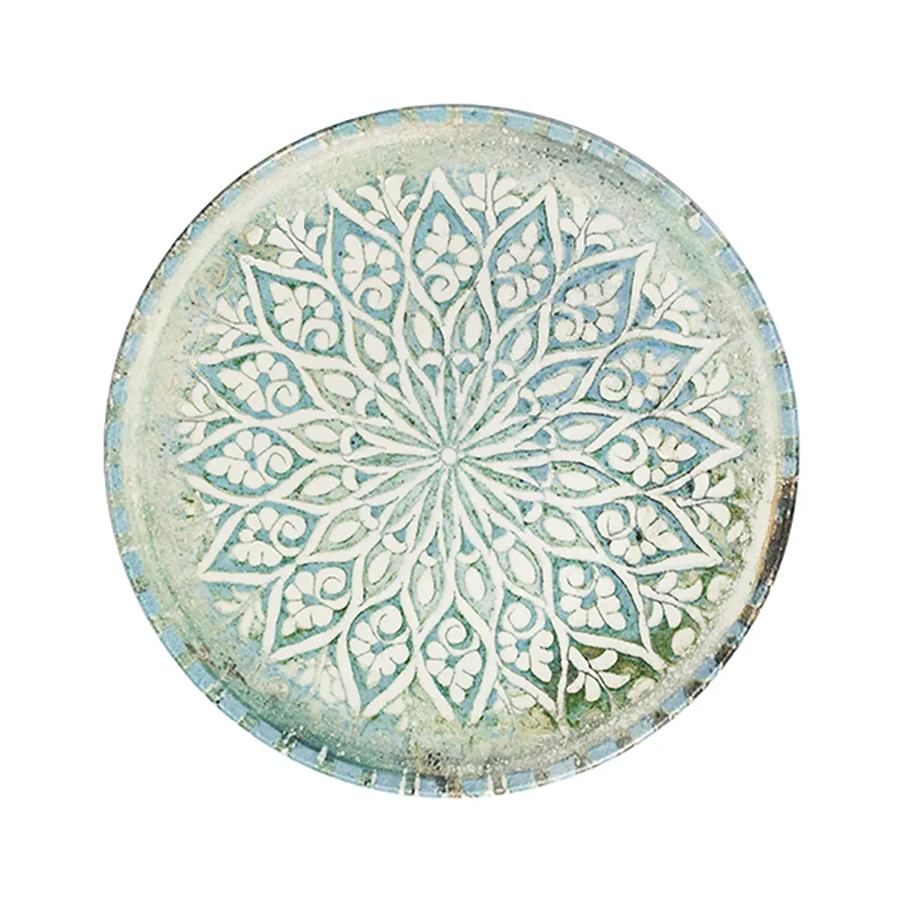Granada Turquoise Tuval Flat Plate 28 cm