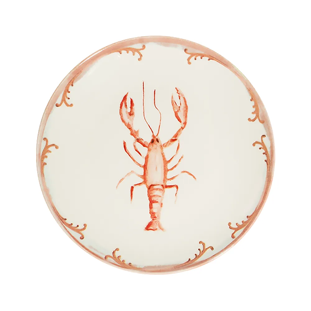 Lobster Coral Tuval Flat Plate 28 cm
