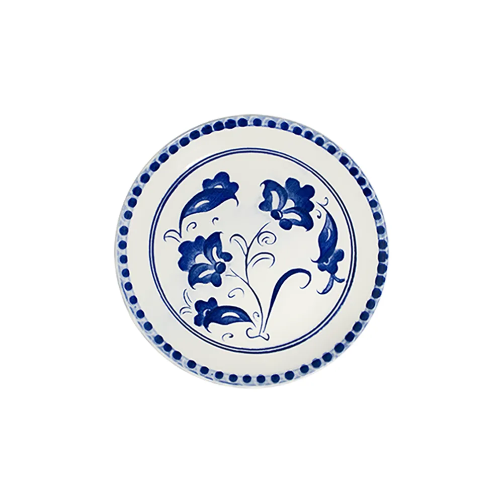 Petal Blue Tuval Flat Plate 20 cm