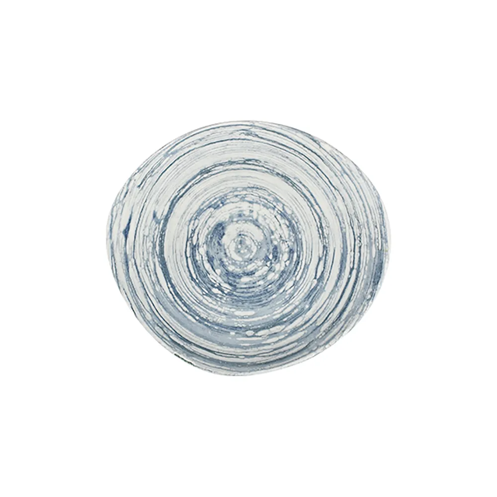 Swirl Blue Pebble Flat Plate 21 cm