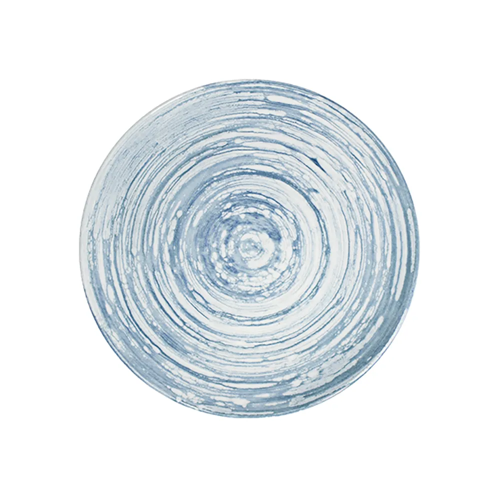 Swirl Blue Tuval Flat Plate 25 cm
